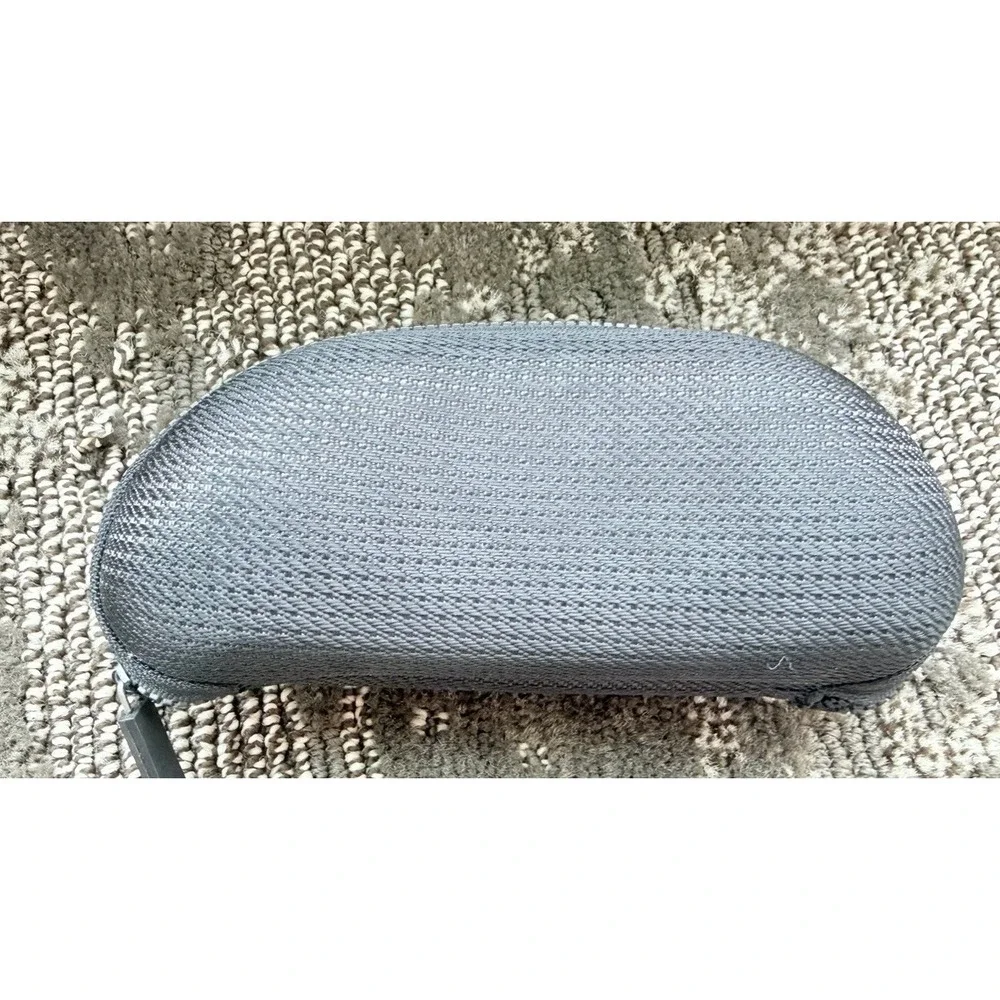 Costa Glass Case Nylon Clamshell Zippered Black Del Mar Glasses Blue Logo